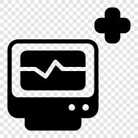 Herzmonitor, Blutdruckmessgerät, Schlafmonitor, medizinischer Monitor symbol