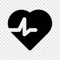 heart, beating, rhythm, health icon svg