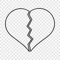 heartache, sad, depression, loss icon svg