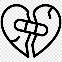 heartache, pain, sadness, loss icon svg