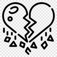 heartache, pain, hurt, love icon svg