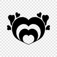 Heartbeats, Romance, Love, Cupid icon svg