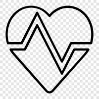 heartbeats, heart rate, pulse, heartbeats per minute icon svg