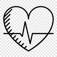 heartbeats, electrocardiogram, EKG, pacemaker icon svg