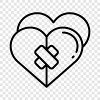 heartbreak, broken, sadness, pain icon svg