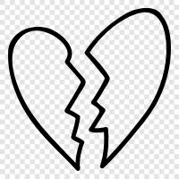 heartbreak, pain, sadness, loneliness icon svg