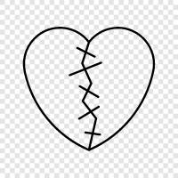 heartbreak, repair broken heart icon svg