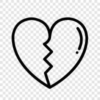 Heartbreak, Pain, Sad, Grief icon svg