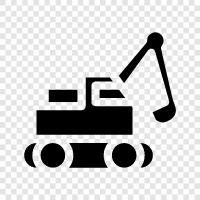 heavy equipment, construction, demolition, earthmoving icon svg