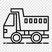 heavy equipment, crane, dump truck, excavator icon svg