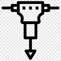 heavy equipment, construction equipment, demolition equipment, Jackhammer icon svg