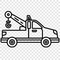 heavy truck, freight truck, transport truck, Crane truck icon svg