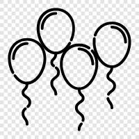 helium balloon, party balloon, kids balloon, birthday balloon icon svg