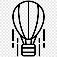 helium balloon, hot air balloon, weather balloon, air ballon icon svg