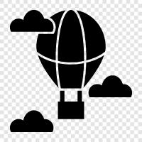 Heliumballon, Heißluftballon, Luftballon symbol