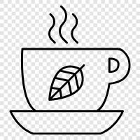Kräutertee, Kräuterkaffee, Kräuterteebeutel, Kräuterhonig symbol