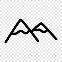 high, peak, summit, wilderness icon svg