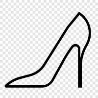 high heel, pumpen, schuhe, stilettos symbol