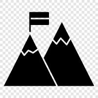 yüksek, steep, peak, summit ikon svg