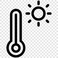 high temperature, low temperature, weather forecast, weather conditions icon svg