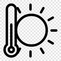 high temperature, low temperature, weather forecast, weather report icon svg