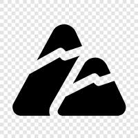 high, peak, wilderness, trekking icon svg