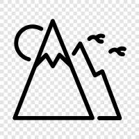 highlands, peaks, hills, mountain ranges icon svg