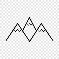 highlands, peaks, snowcapped, ski resorts icon svg