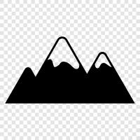 highlands, peaks, slopes, cliffs icon svg