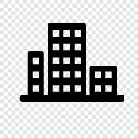 highrise, architecture, Chicago, New York City icon svg