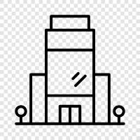 Hochhaus, Gebäude, Bau, Stahl symbol