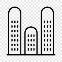 highrise, skyscraper, tower, residential icon svg