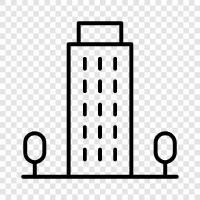 highrise, skyscraper, apartment, condominium icon svg