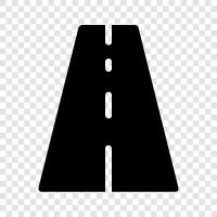 Autobahn, Bürgersteig, Asphalt, Schotter symbol