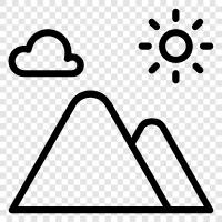 hiking, trails, peak, summit icon svg