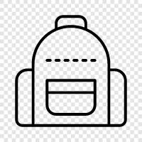 hiking, daypack, travel, hiking boots icon svg