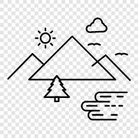 hiking, climbing, peaks, summit icon svg