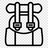 hiking, outdoor, travel, Backpack icon svg