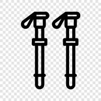 hiking poles, hiking accessories, hiking gear, hiking sticks icon svg