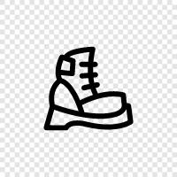 hiking shoe, backpacking shoe, mountaineering shoe, climbing shoe icon svg