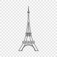 history, Paris, France, Eiffel Tower icon svg