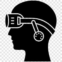 HMD, virtual reality, gear, gaming icon svg