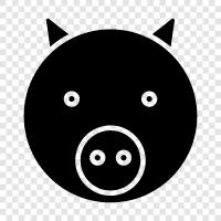 hog, swine, bacon, pork ikon svg