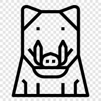 hog, pig, feral, barbarian icon svg