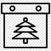 holiday, christmas tree, christmas, winter icon svg