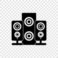 home audio, stereo, music, speakers icon svg