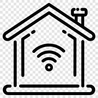 Home automation, Home security, Smart home products, Smart home technology icon svg