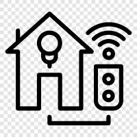 home automation, home security, smart appliances, smart home accessories icon svg