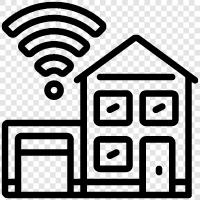 Home Automation, Home Surveillance, Smart Lighting, Smart Appliances symbol