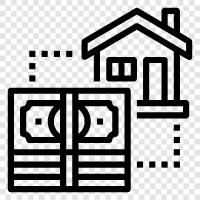 home, real estate, loan, refinancing icon svg